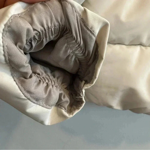 A&F Mens Ultra Collection Puffer Nylon Jacket Ivory Water Wind Resistant M - Picture 5 of 12